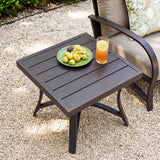 Chamber 2 Pieces Patio Fixed Chair and Side Table