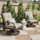 Chamber 5 Pieces Aluminum Outdoor Furniture Sofa Sets with Sunbrella® Cushions