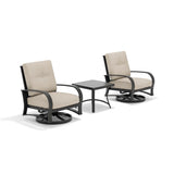 Chamber 3 Pieces Aluminum Patio Bistro Sets with Sunbrella® Cushions