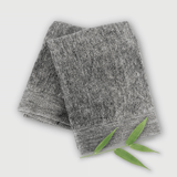 Melange Bamboo Hand Towel 2-pc Set - Charcoal