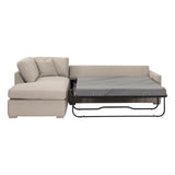 Clara 112" Slim Arm Sleeper Queen LF Sectional