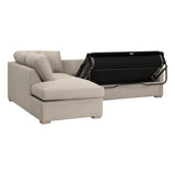 Clara 112" Slim Arm Sleeper Queen LF Sectional