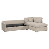 Clara 112" Slim Arm Sleeper Queen RF Sectional