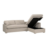 Clara 112" Slim Arm Sleeper Queen RF Sectional