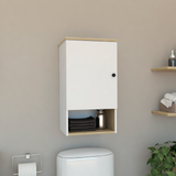 St. Angelo Medicine Cabinet with Single-Door Compartment, Two Interior Shelves, Lower Open Storage Shelf and Modern Wall-Mounted Design for Organized Bathroom Essentials, Daily Convenience and Space-Saving Home Functionality