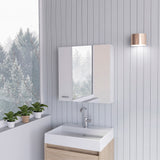 Sines Mirror Medicine Cabinet with Double-Door Mirrored Front, Four Interior Storage Shelves, Minimalist Wall-Mounted Design and Space-Saving Bathroom Organization for Daily Essentials and Modern Home Convenience