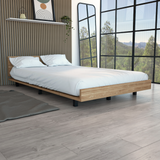 Tuhome Kaia Twin Bed Base with Integrated Headboard, Modern Supportive Platform Design, Elegant Minimalist Structure for Comfortable Rest and Stylish Bedroom Upgrades, Durable Freestanding Frame for Daily Use