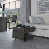 Luanda Lift-Top Coffee Table with Concealed Storage Compartment, Lower Open Shelf, Smooth-Lifting Mechanism and Locking Casters for Mobile Living Room Convenience, Modern Organization and Versatile Everyday Functionality
