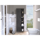 Tuhome Urano Mirror Linen Cabinet with Four Interior Shelves, Five External Shelves, Modern Design for Bathroom, Kitchen, or Bedroom Storage