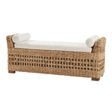 Coastal Charm: Leo Rattan Storage Bench