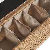Coastal Charm: Leo Rattan Storage Bench