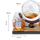 Coastguard Gift Whiskey & Wine Decanter Set & 4 Liquor Glasses