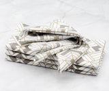 Custom Print Metallic Cotton Napkins - Customized Napkins