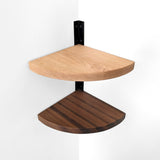 Corner Shelf with Visible Bracket
