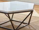 Corvus 3-Piece Marble Top Set (Cocktail & 2 End Tables)