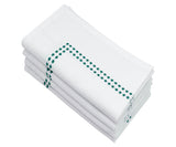 Green Cloth Napkins - Pearls Napkins