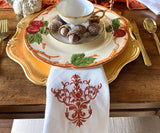 White Wedding Napkins - Victorian Napkins