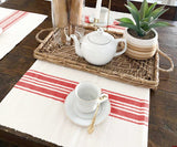 Red Striped Cotton Placemats