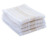 Beige Striped Napkins - Linen Cloth Napkins