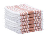 Red Linen Striped Napkins