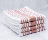Terracotta Striped Napkins - 100% Pure Linen