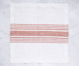 Red Linen Striped Napkins