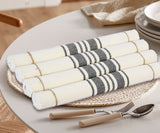 Navy Blue Striped Cotton Placemats