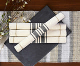 Navy Blue Striped Cotton Placemats