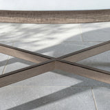 Harmonti 4-Piece Patio Conversation Set with Composite Concrete Round Coffee Tables