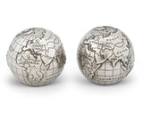 Pewter World Globe Salt & Pepper Set