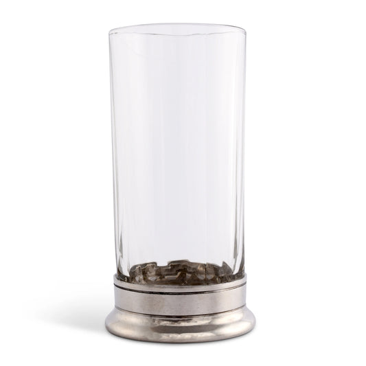 Hatched Glass Highball Bar Glass