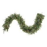 6 Foot Bergen Pine Pre-lit Artificial Christmas Garland with Gold Accents