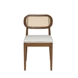 Konstantin Modern Solid Wood Dining Chairs with Rattan Backrest