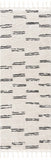 Riad Black Striped White Rug with Tassels
