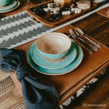Patina Turquoise 16PC Ceramic Dinnerware Set