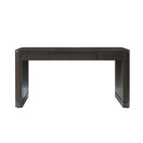 Modern Desk with Power Outlets and Fluted Wood Legs