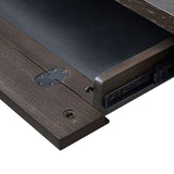 Modern Desk with Power Outlets and Fluted Wood Legs