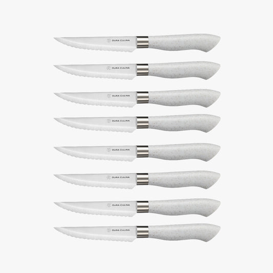 EcoCut 8 Piece Steak Knife Set, Grey