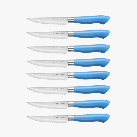 EcoCut 8 Piece Steak Knife Set, Blue