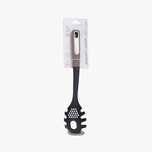 Silicone Scratch and Heat Resistance Edge Pasta Server, Grey