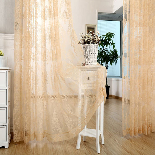 Larissa - Sheer Curtain Panel - Gold