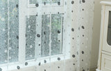 Pearly - Sheer Curtain Panel - White & Black Dots