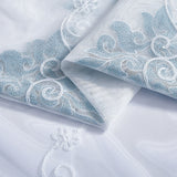 Kseniya - Sheer Curtain Panel - Blue on White
