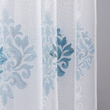 Kseniya - Sheer Curtain Panel - Blue on White