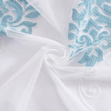 Kseniya - Sheer Curtain Panel - Blue on White