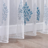 Kseniya - Sheer Curtain Panel - Blue on White