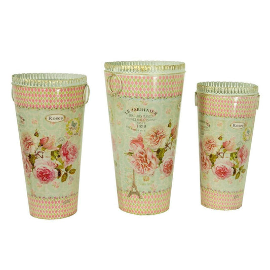 Metal Planter / Umbrella Holder (French Garden) Set of 3