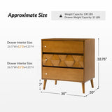 Haidee Mid-century Modern 3-Drawer Dresser with Built-in Charging Station & Flared Legs(Optional Types)