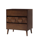 Haidee Mid-century Modern 3-Drawer Dresser with Built-in Charging Station & Flared Legs(Optional Types)
