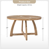 Sherry 54" Solid Wood Round Dining Table